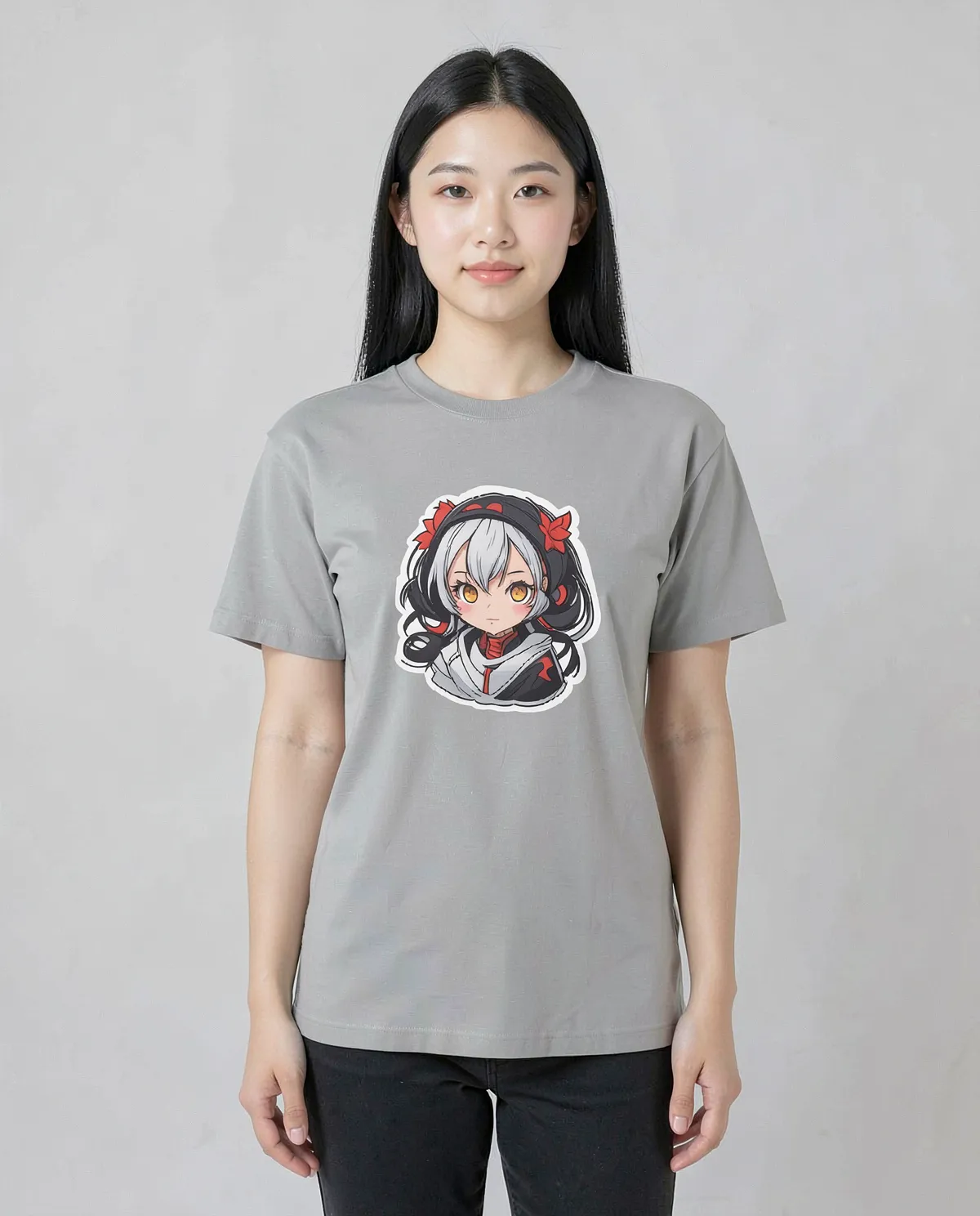 Grey T-Shirt with Unique Minimalist Logo 0
