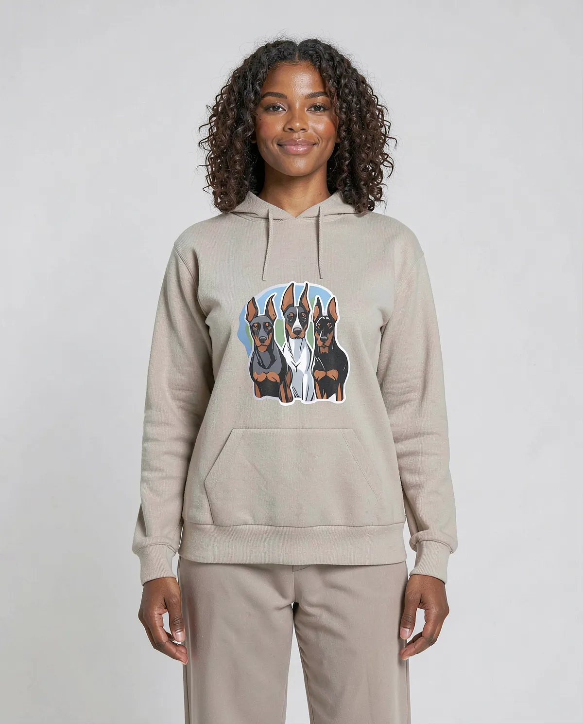 Cream Unisex Cotton Sweatshirt with Classic Crew Neck 0