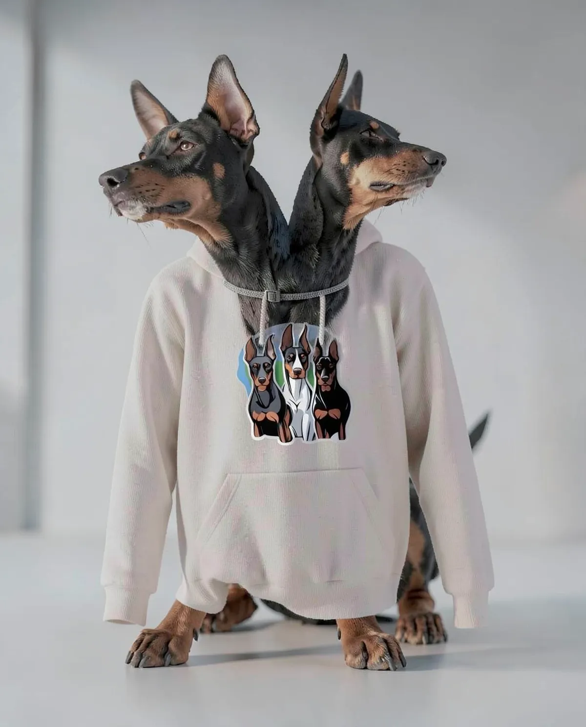Cream Unisex Cotton Sweatshirt with Classic Crew Neck 59