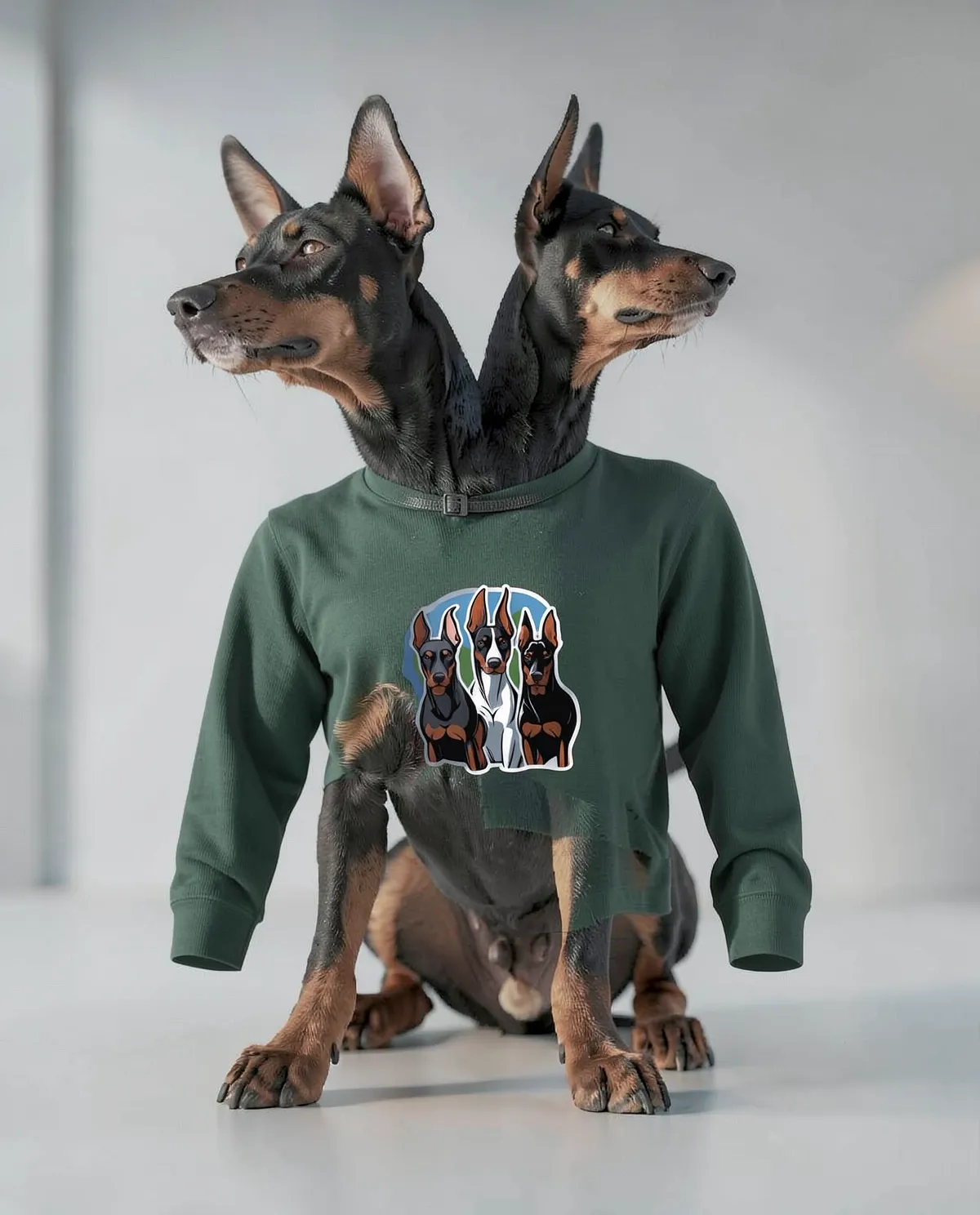 Green Unisex Sweatshirt with Classic Crew Neck 59