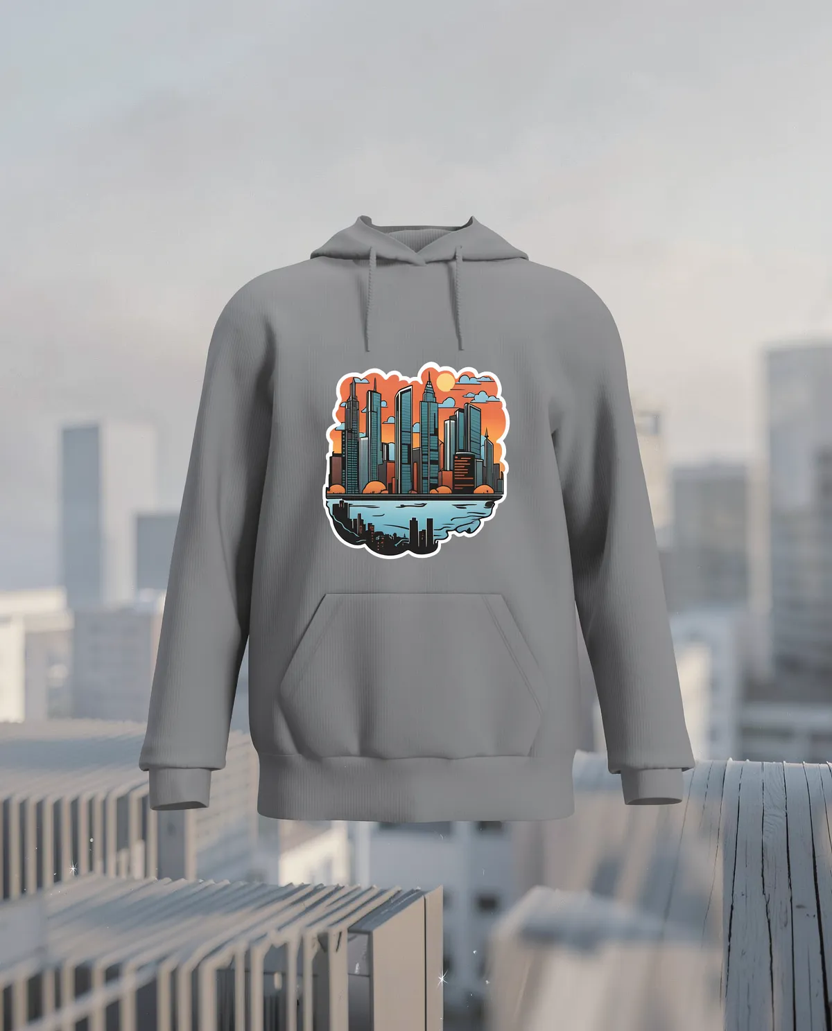 Grey Unisex Sweatshirt – Smooth Cotton Print Surface 59