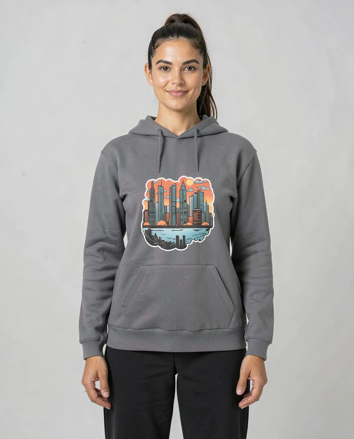 Grey Unisex Sweatshirt – Smooth Cotton Print Surface 0