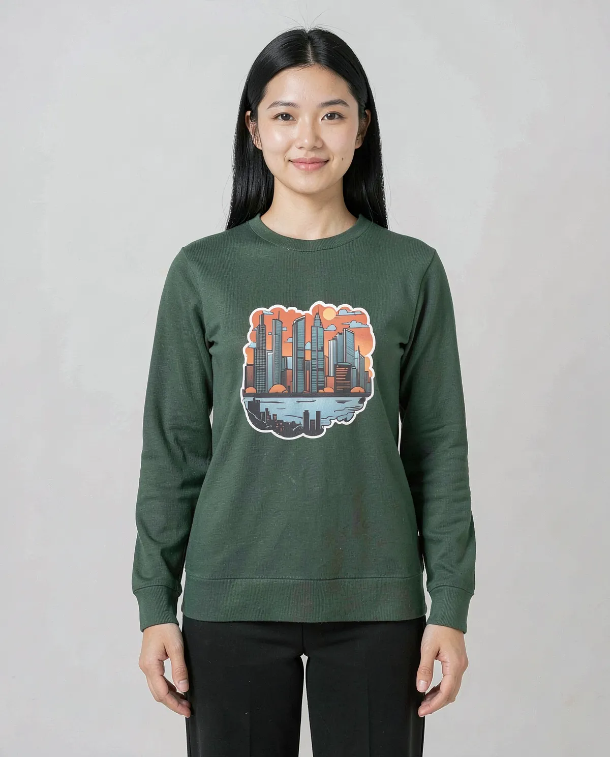 Green Organic Cotton Sweatshirt – Soft, Eco‑Sustainable