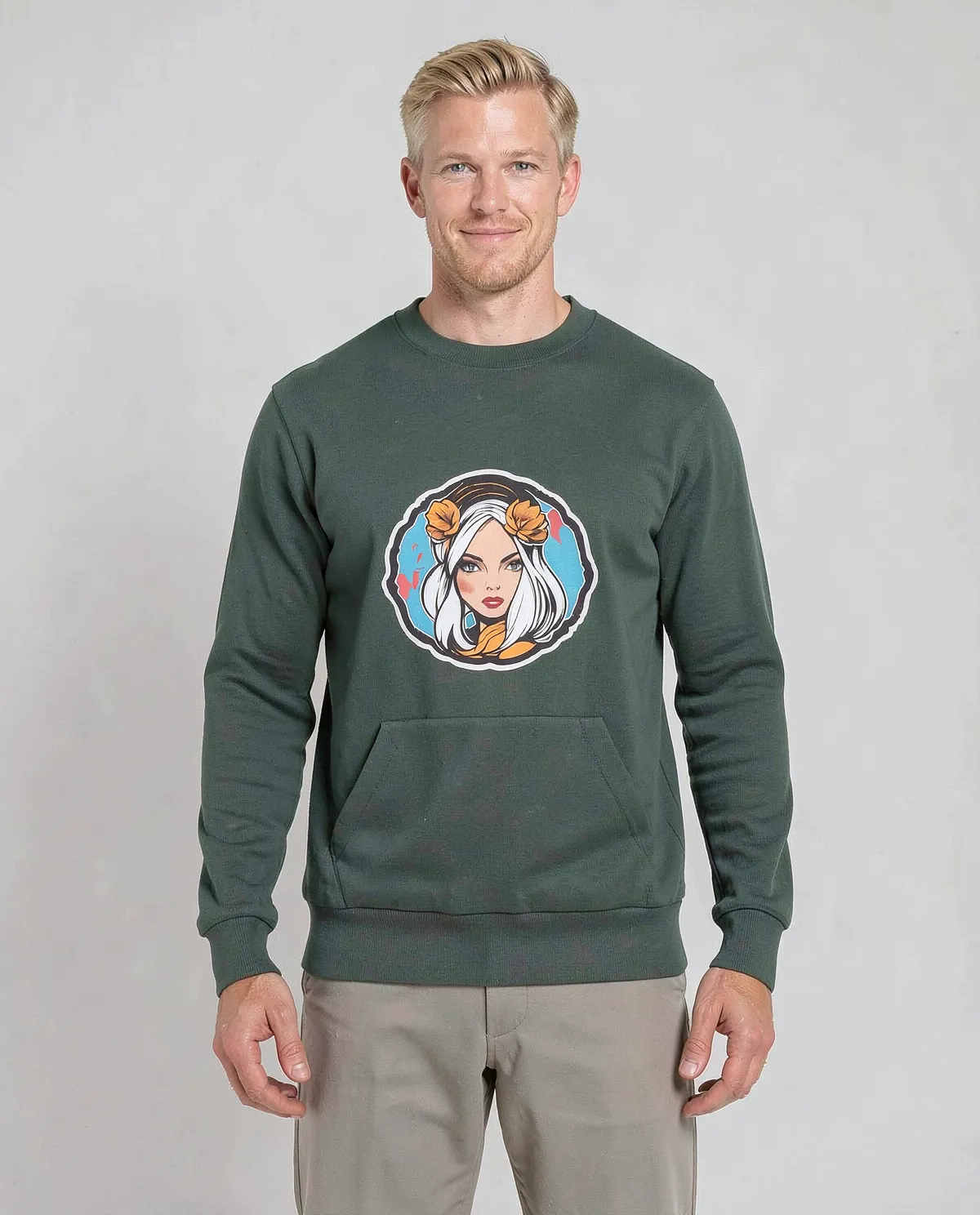 Green Unisex Organic Cotton Sweatshirt 0