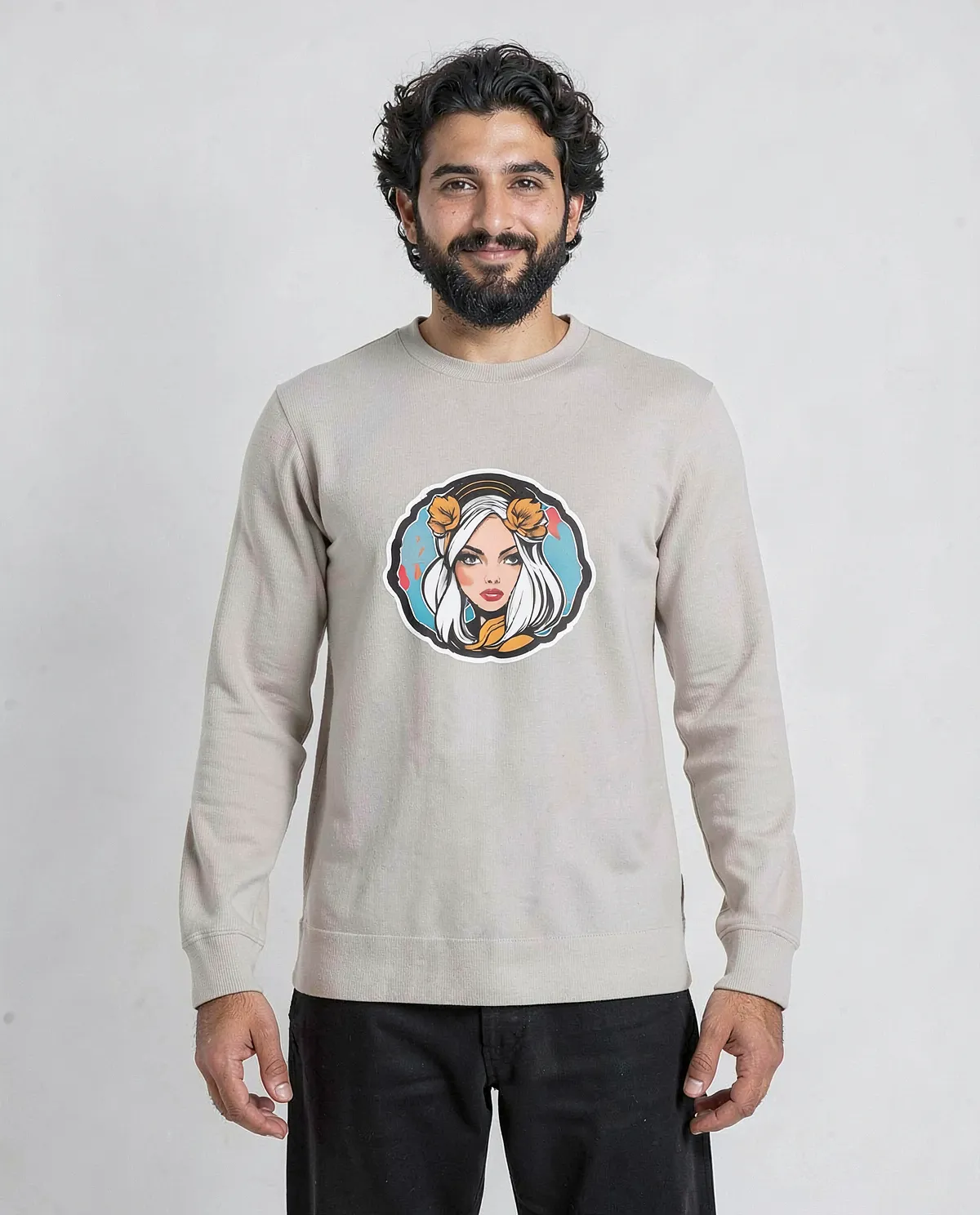 Cream Unisex Sweatshirt – Soft Organic Cotton Comfort 0