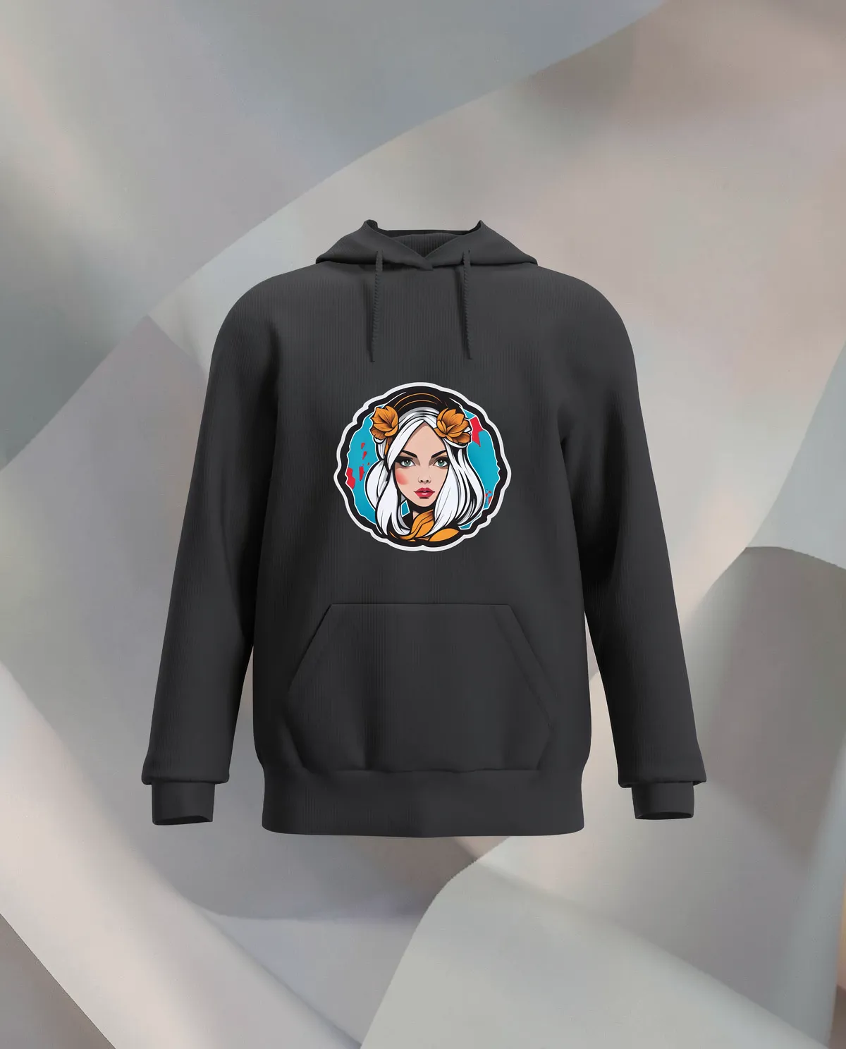 Black Unisex Sweatshirt – Smooth Surface for Custom Prints 59