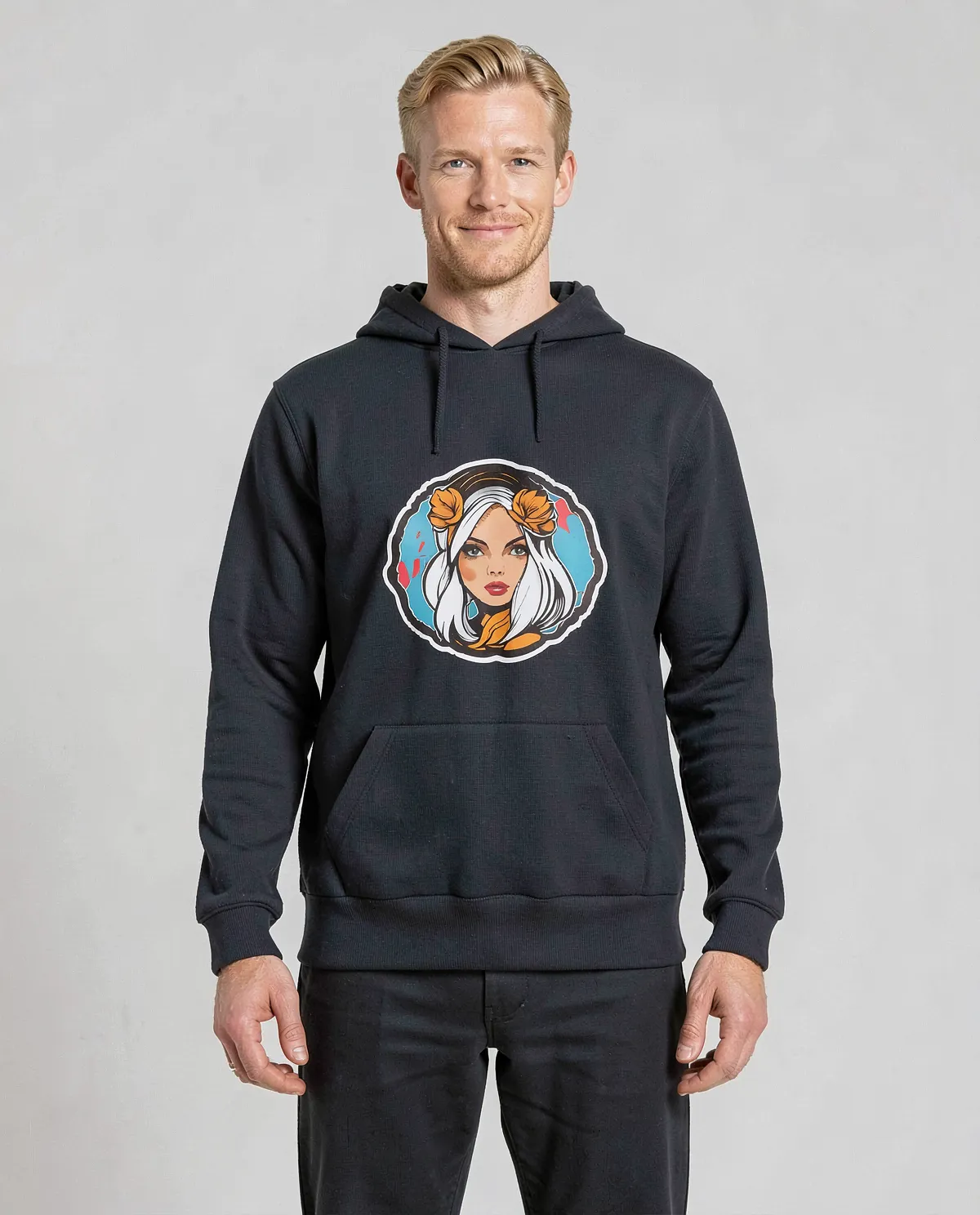 Black Unisex Sweatshirt – Smooth Surface for Custom Prints 0