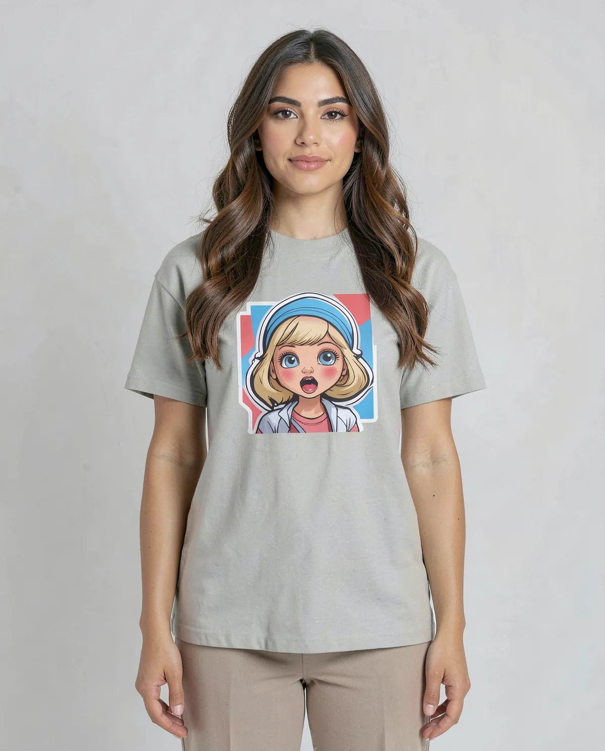 White T-Shirt with Sleek Minimalist Print 0