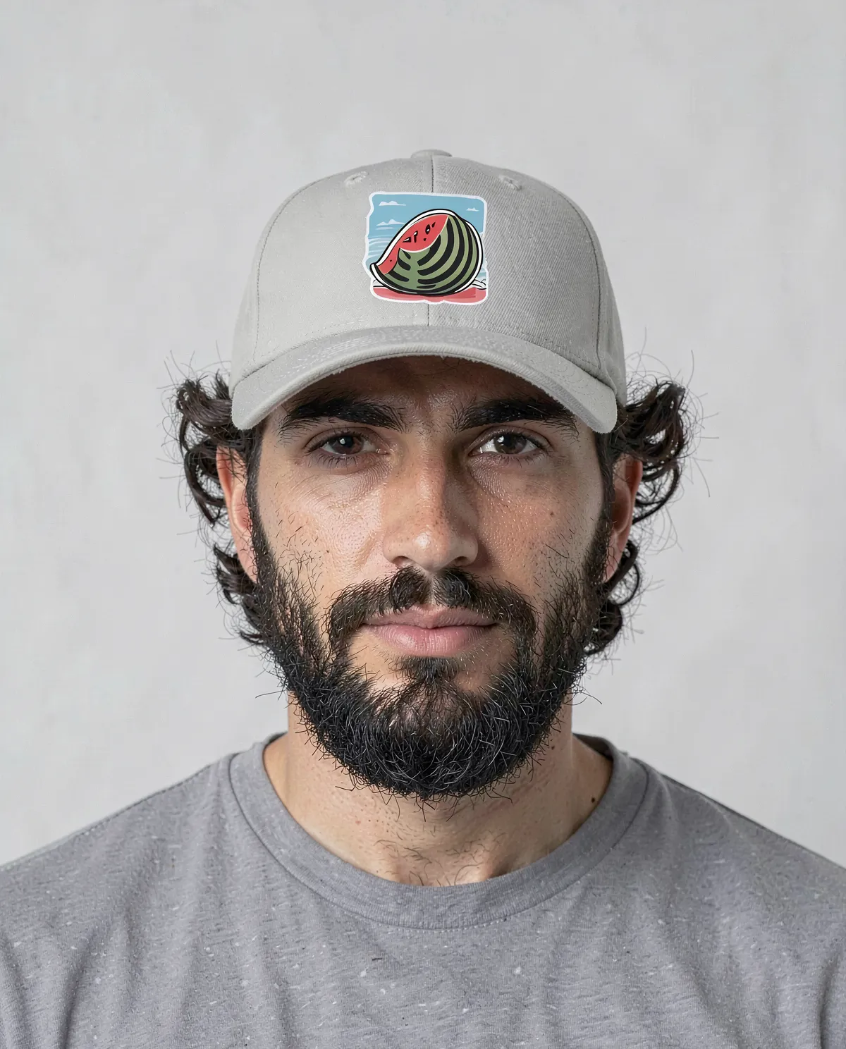 White Cotton Cap with Velcro Closure 0