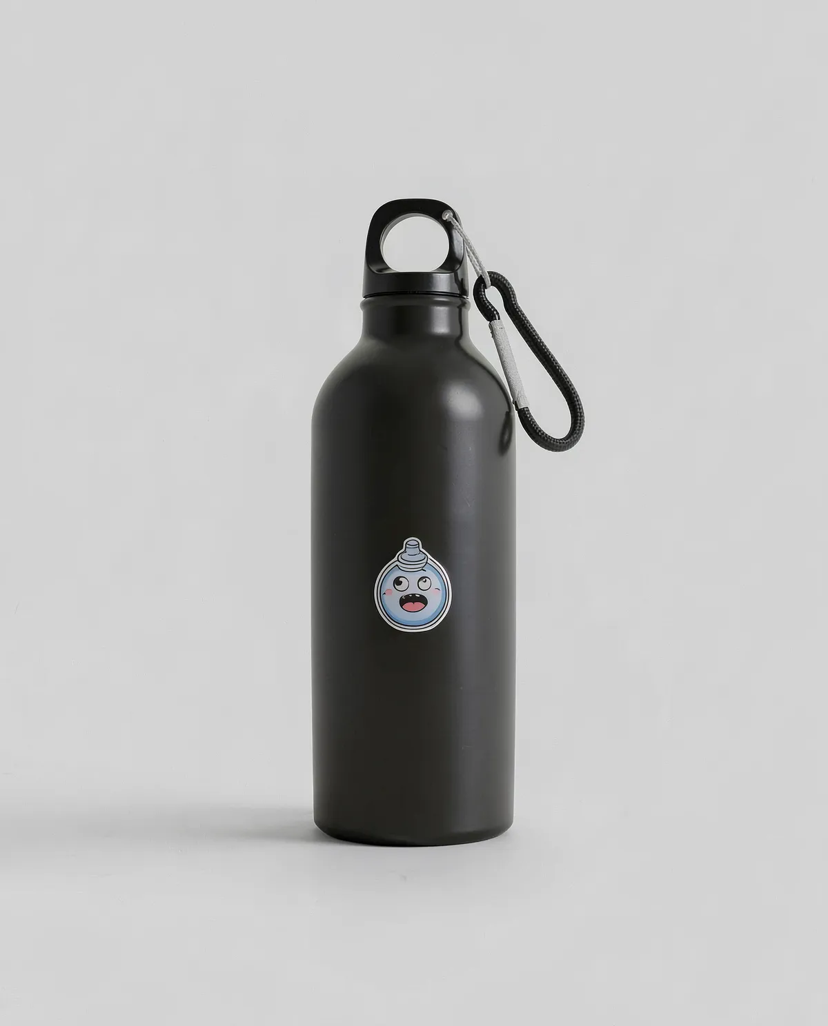 Recycled Aluminum Water Bottle with Carabiner and Screw Cap 0