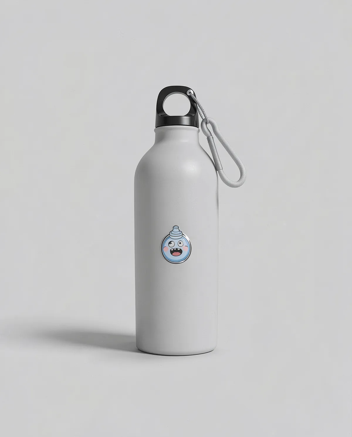 Lightweight Eco-Friendly Recycled Aluminum Water Bottle with Carabiner 0