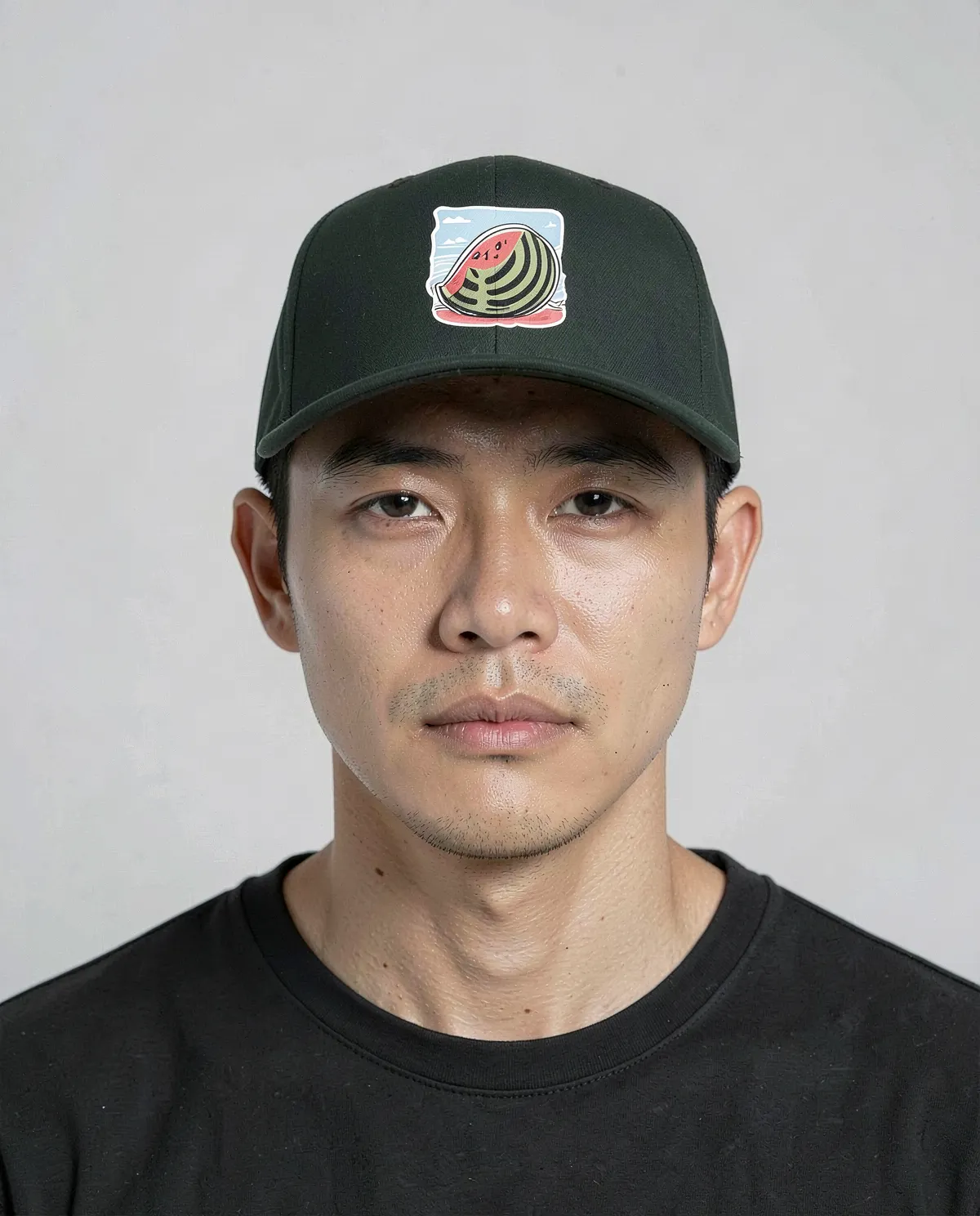 Green Adjustable Cotton Cap with Velcro Closure 0