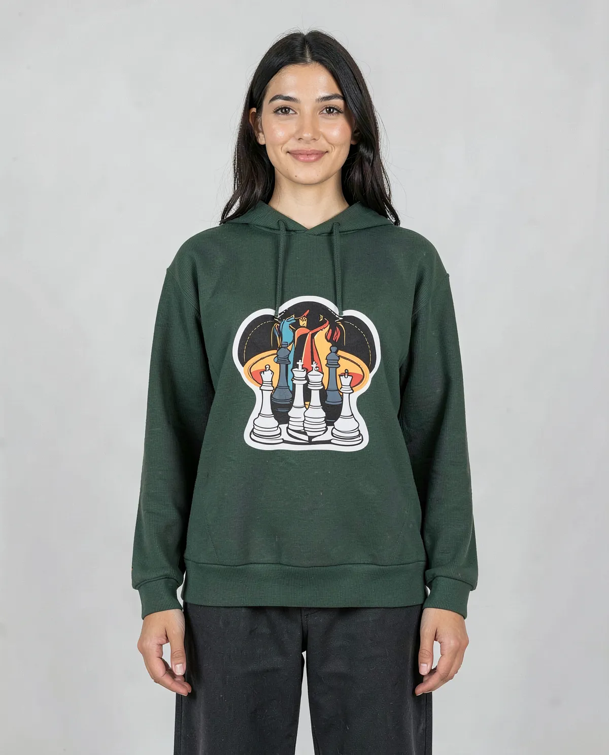 Green Organic Cotton Sweatshirt with Soft Brushed Fabric 0