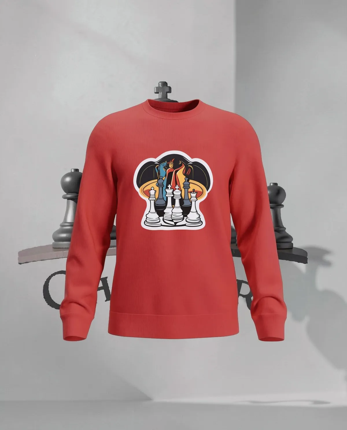 Bold Red Unisex Sweatshirt – Soft Cotton, Print‑Friendly Fabric 59