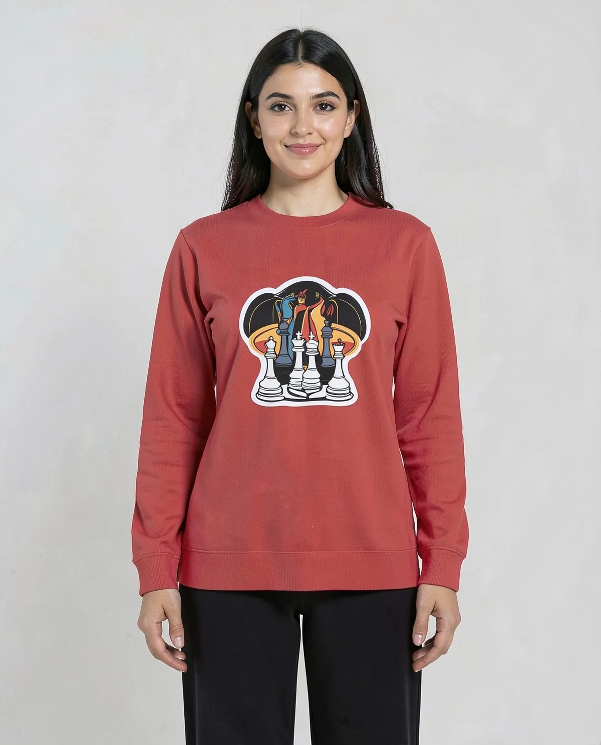 Bold Red Unisex Sweatshirt – Soft Cotton, Print‑Friendly Fabric 0