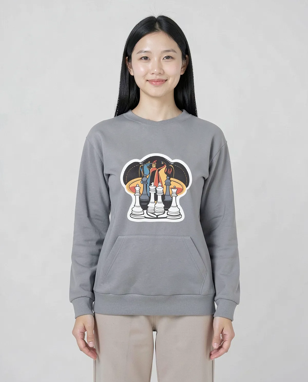 Grey Unisex Organic Cotton Sweatshirt – Soft & Sustainable 0