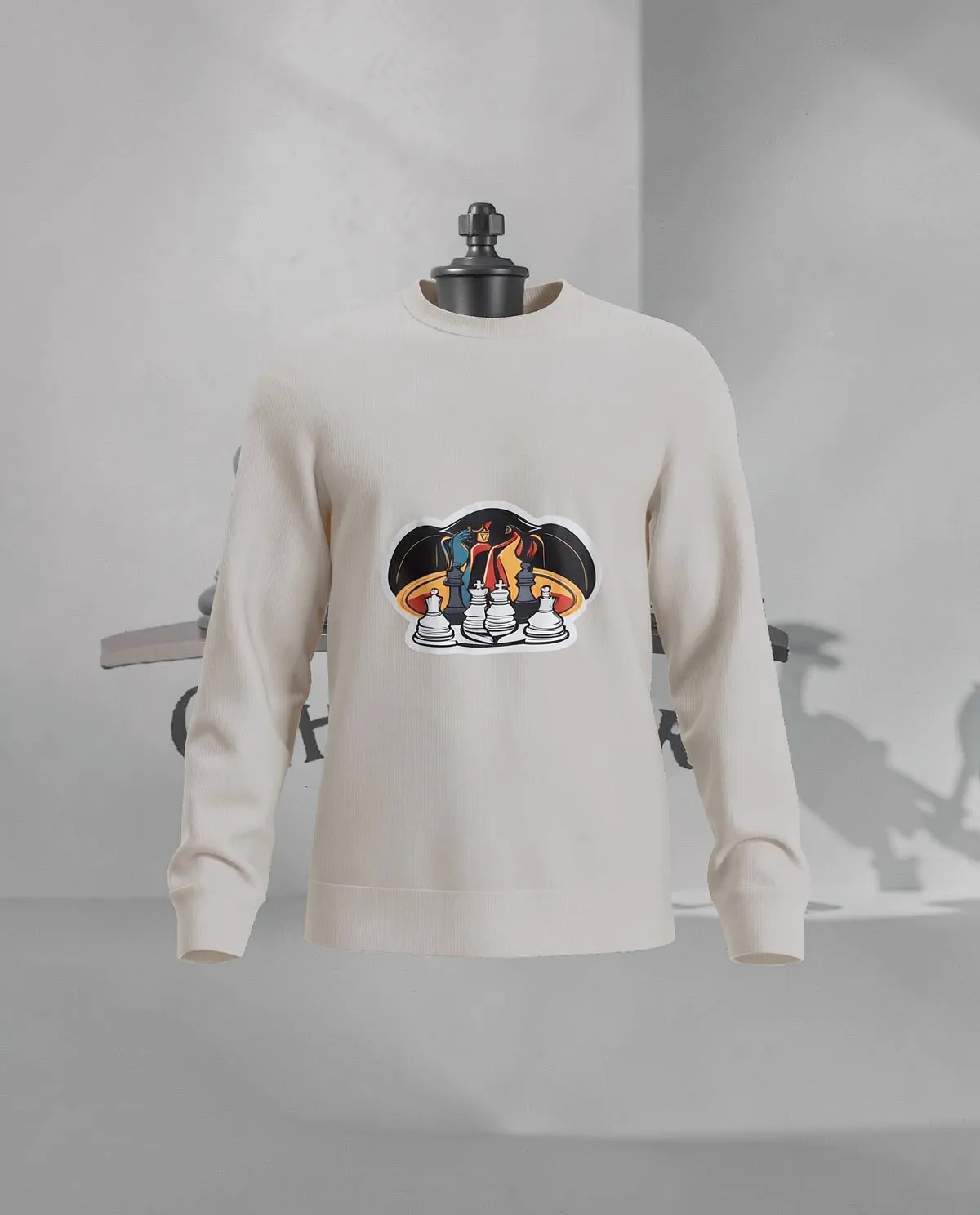 Cream Organic Cotton Unisex Sweatshirt 59
