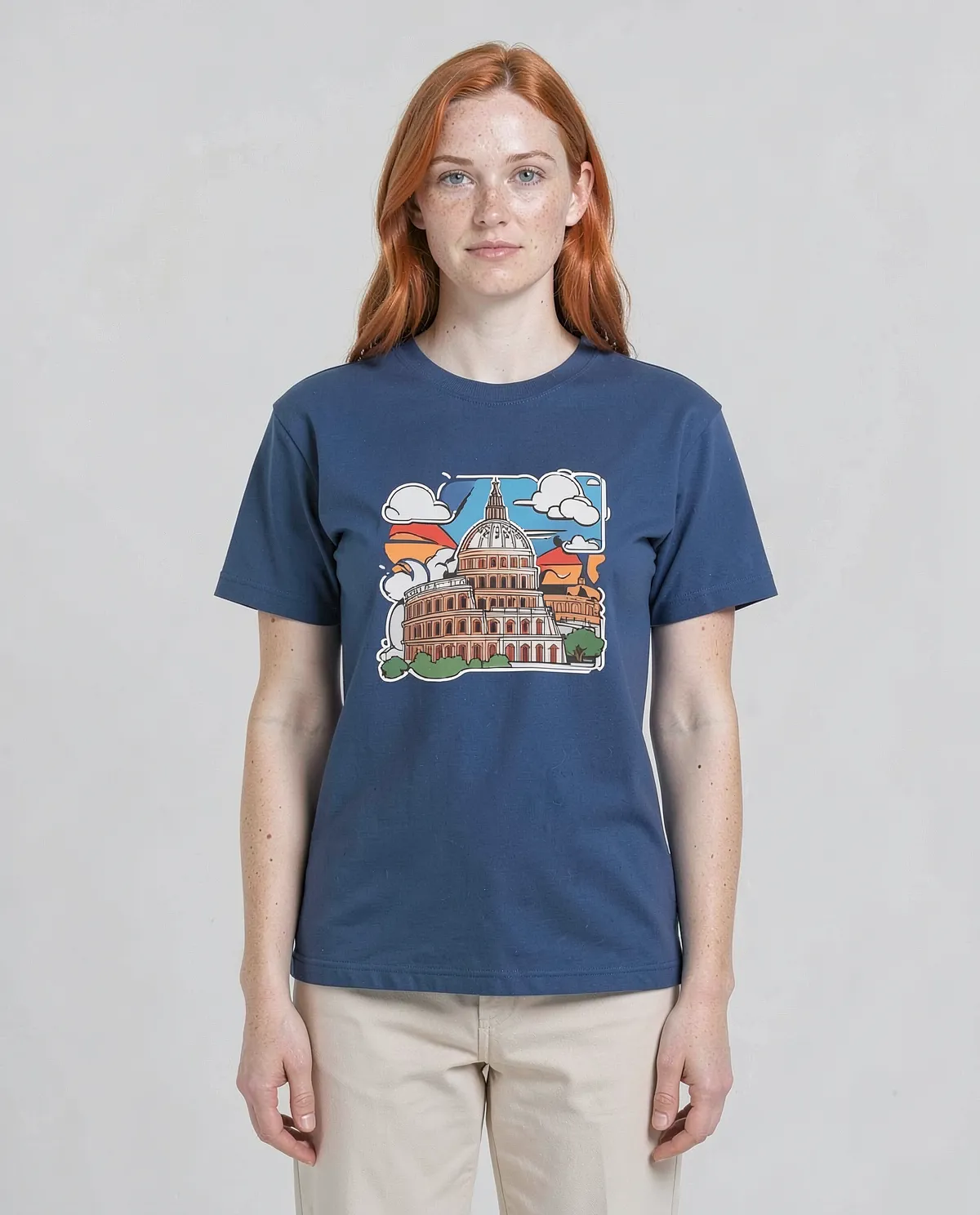 Blue Eco‑Sustainable Unisex Crew Neck T-Shirt 0