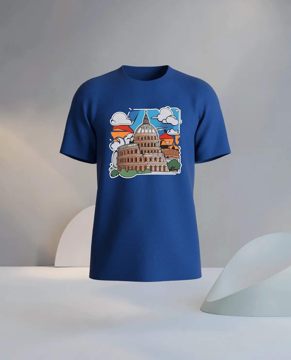Blue Eco‑Sustainable Unisex Crew Neck T-Shirt 59