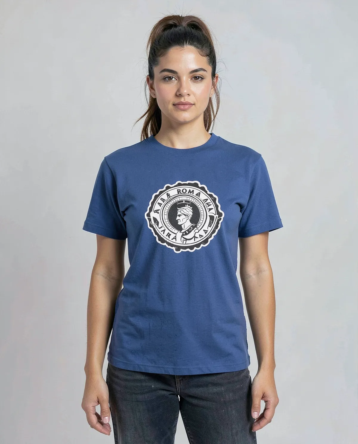 Blue Short Sleeve Crew Neck Eco T‑Shirt 0