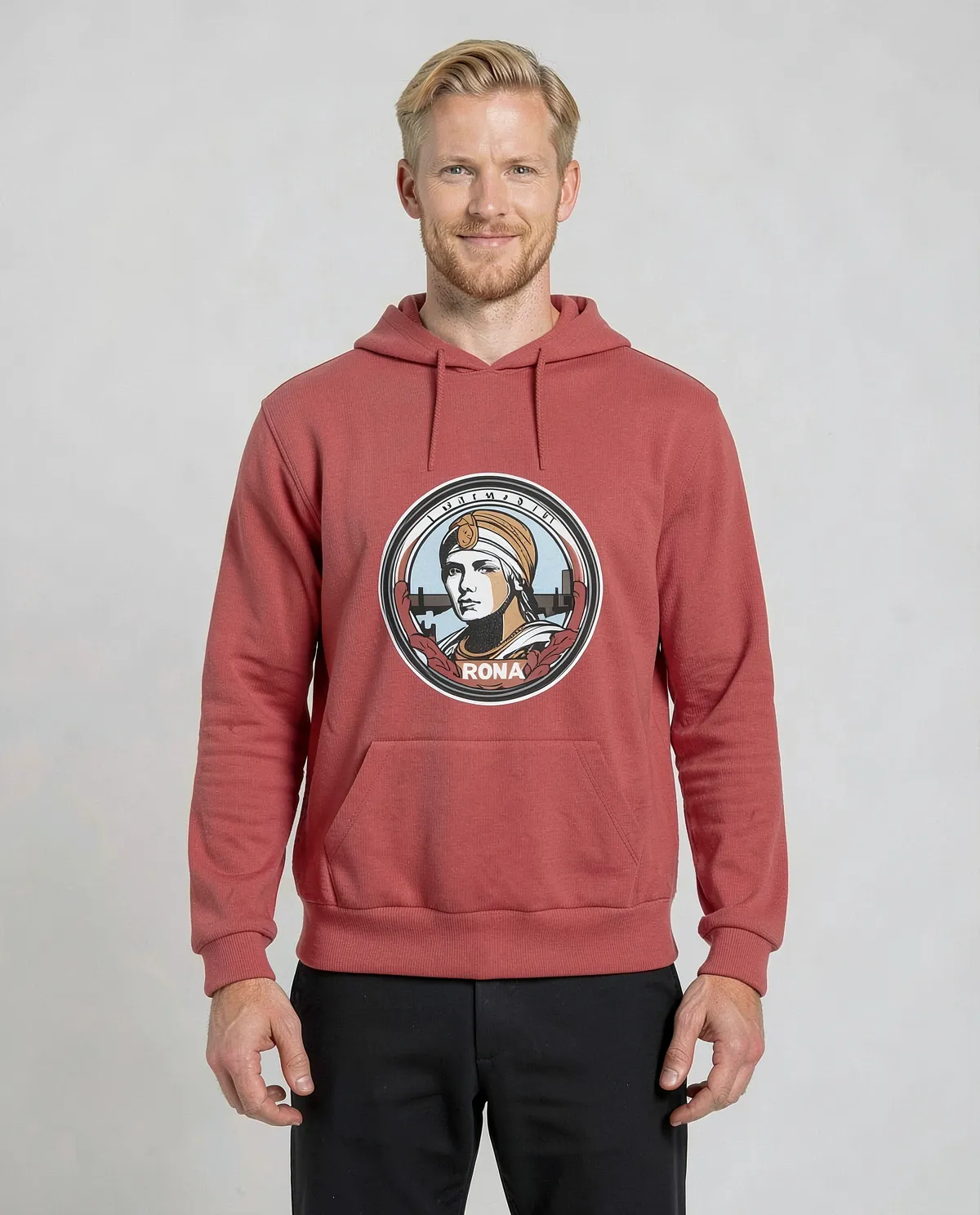 Red Organic Cotton Sweatshirt Soft and Sustainable Comfort 0