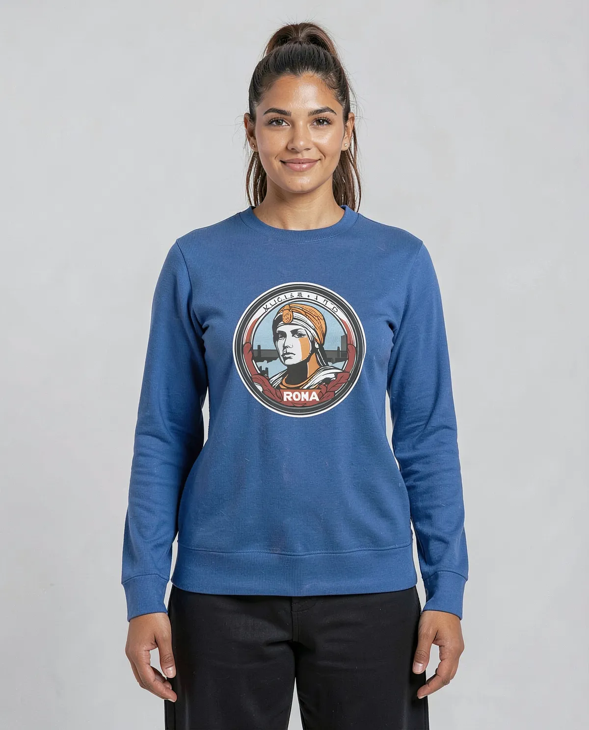 Blue Unisex Organic Cotton Sweatshirt - Soft Eco-Friendly Comfort 0
