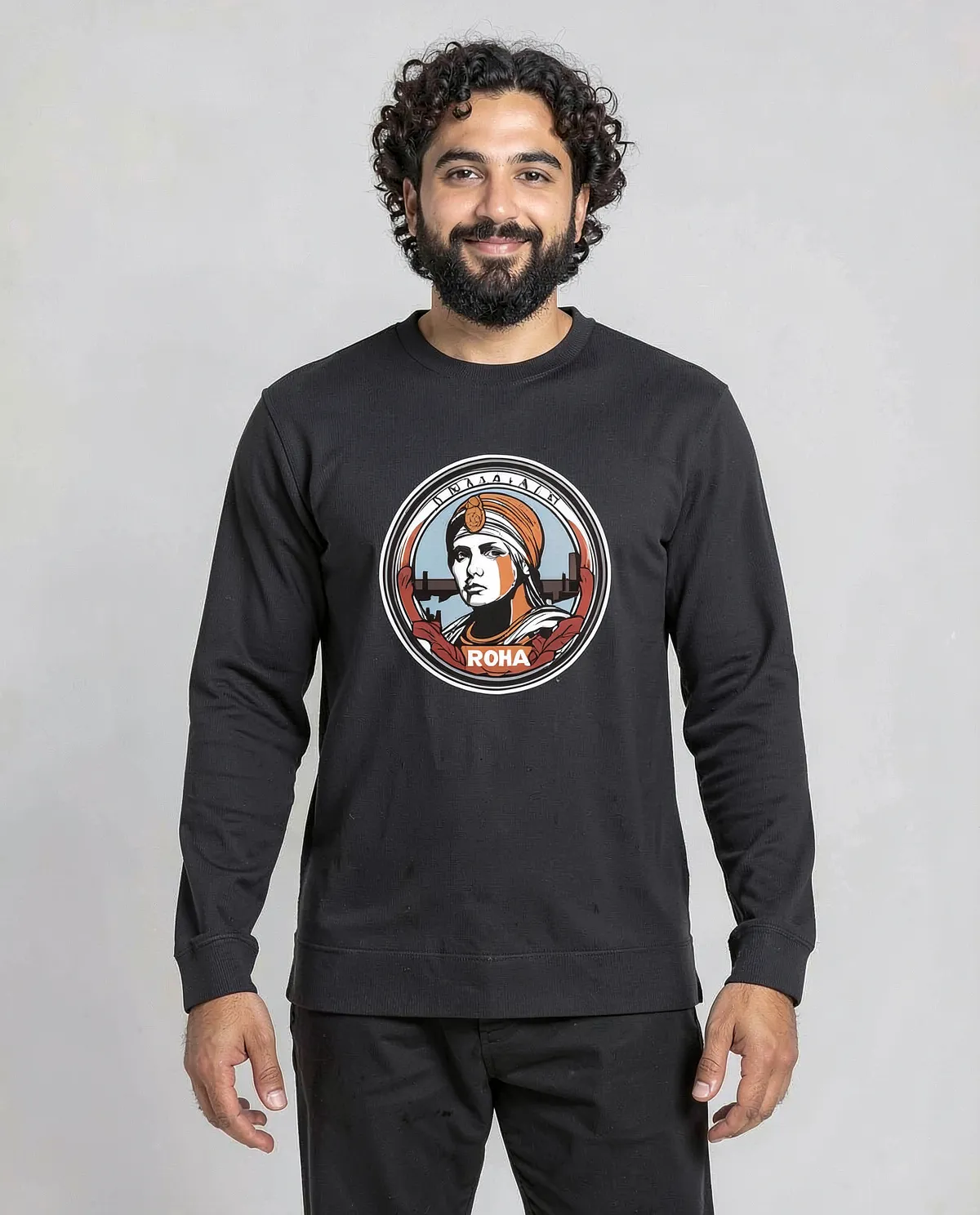 Black Unisex Sweatshirt – Print‑Ready Cotton Comfort 0