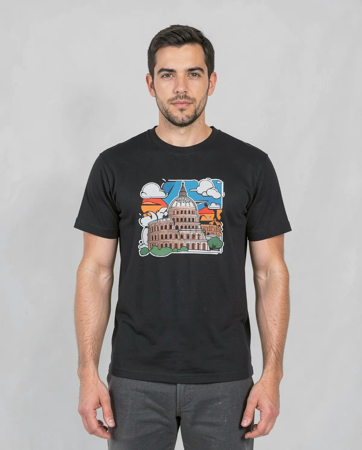 Black Eco‑Sustainable T-Shirt, Modern Fit 0