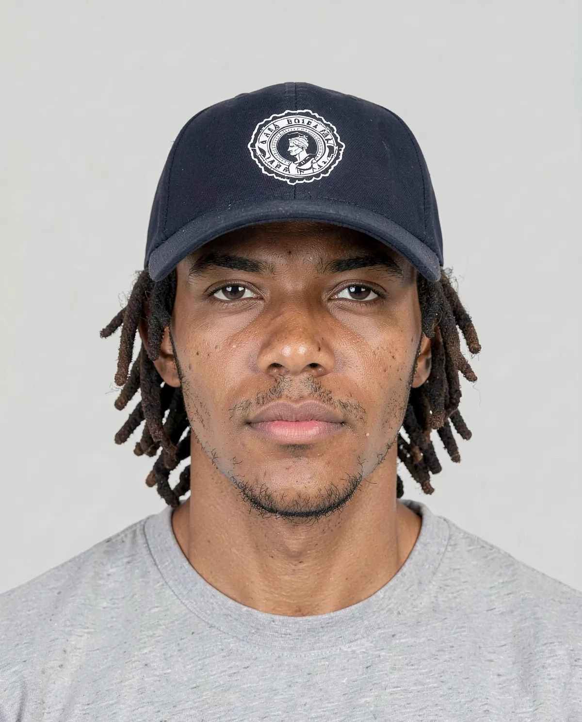 Navy 5‑Panel Cotton Cap with Velcro 0