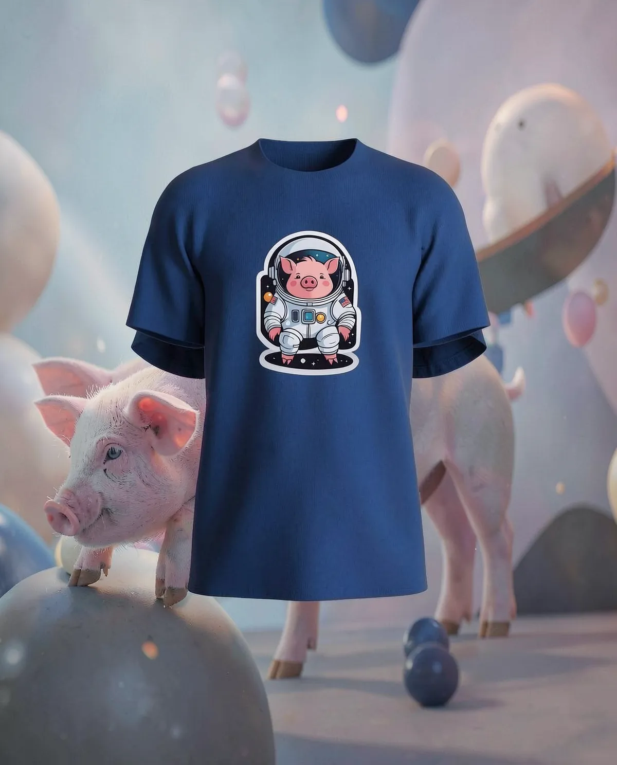 Blue Modern Fit Genderless Organic Cotton T-Shirt 59