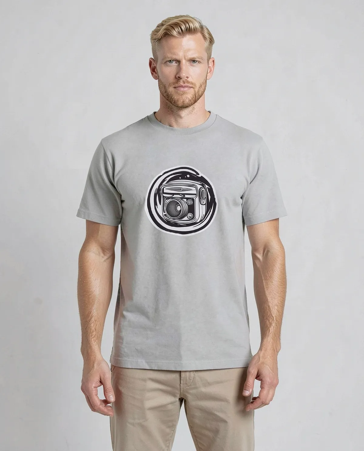 Grey Modern Fit Eco‑Sustainable T‑Shirt 0