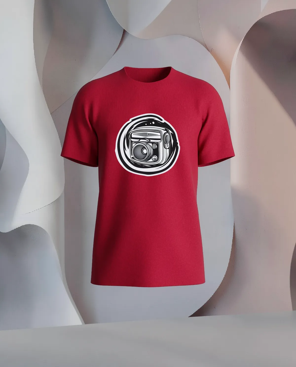 Red Organic Cotton T-Shirt with Modern Fit 59