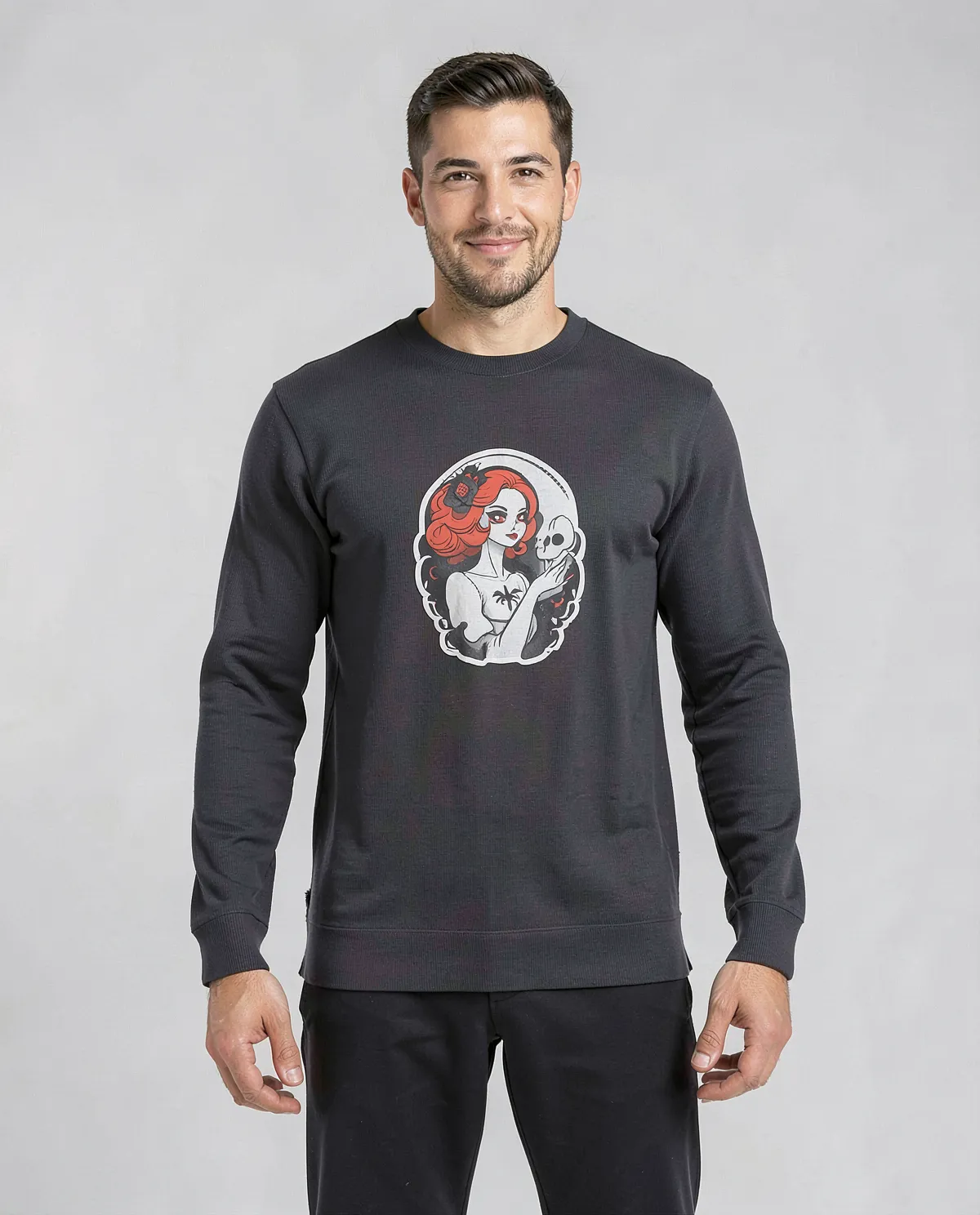Black Unisex Sweatshirt – Sleek Soft Organic Cotton 0