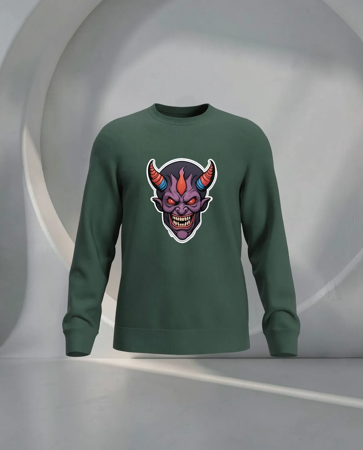 Green Unisex Cotton Sweatshirt with Durable Print 59