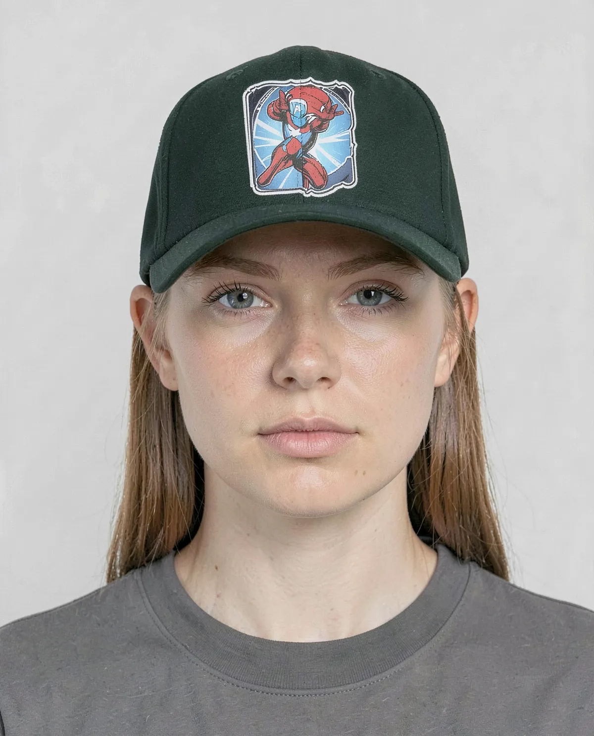 Green Cotton Cap with Velcro Closure 0