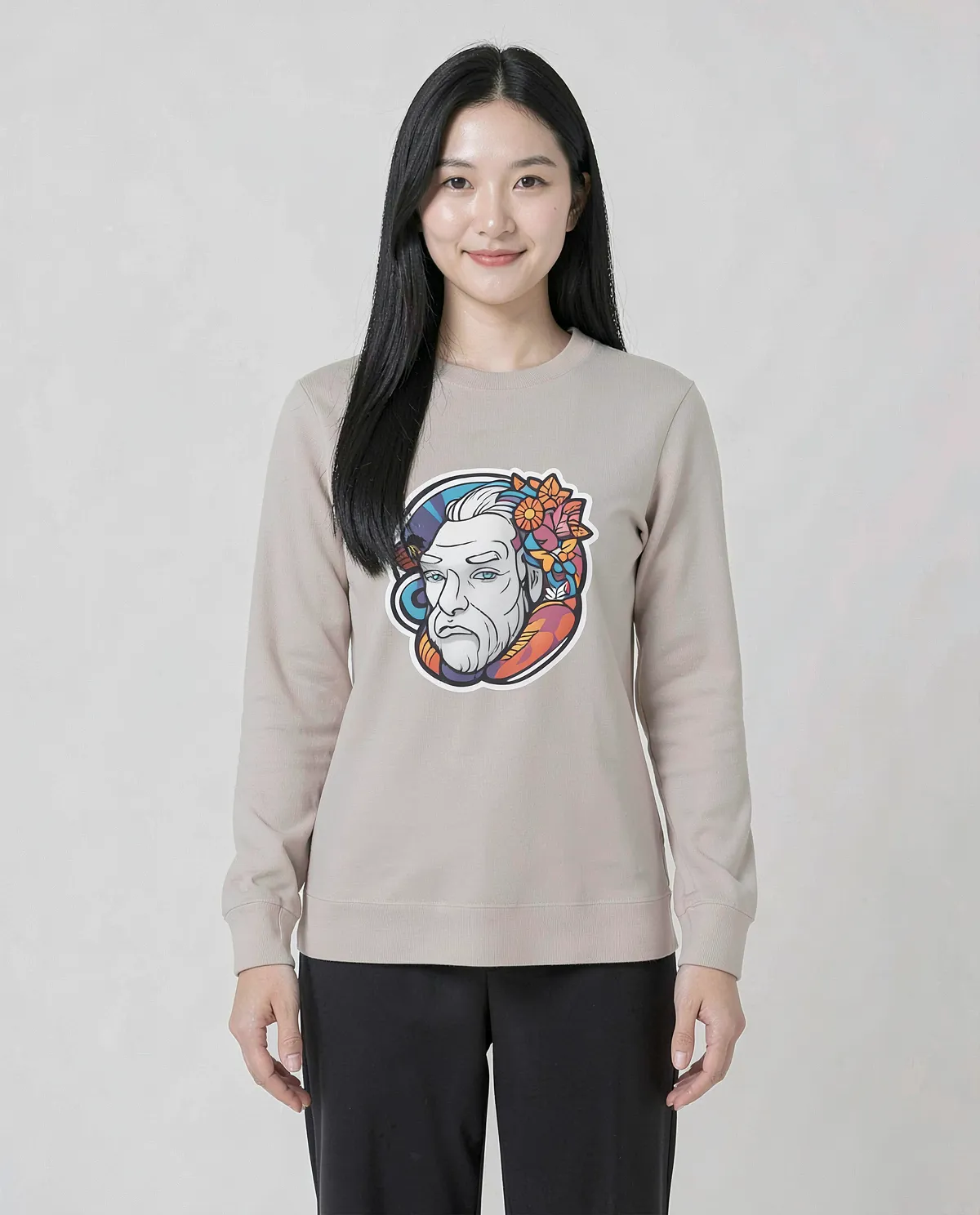 Cream Unisex Sweatshirt – Print Ready, 100% Cotton 0