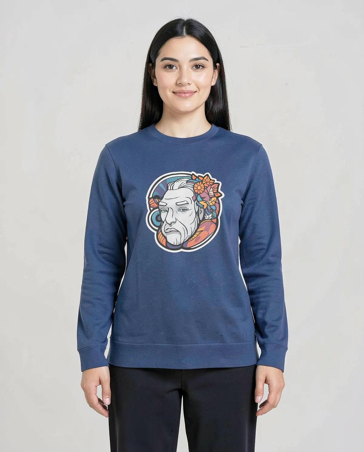 Blue Unisex Organic Cotton Sweatshirt 0