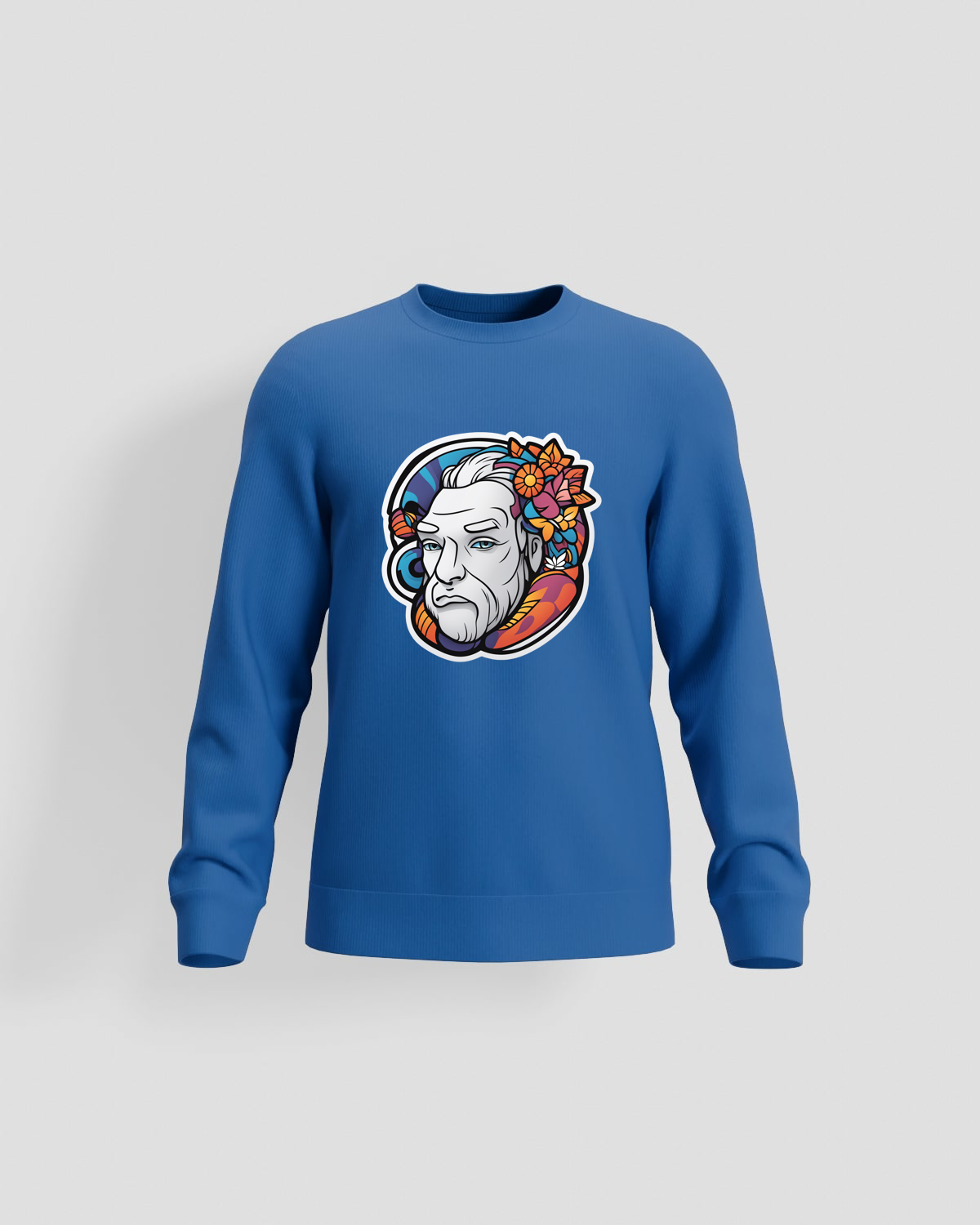 Blue Unisex Organic Cotton Sweatshirt 59