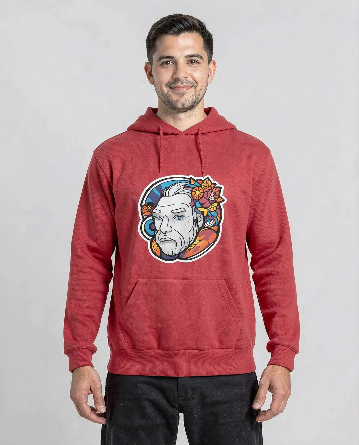 Red Organic Cotton Sweatshirt – Soft Comfort & Eco Style 0