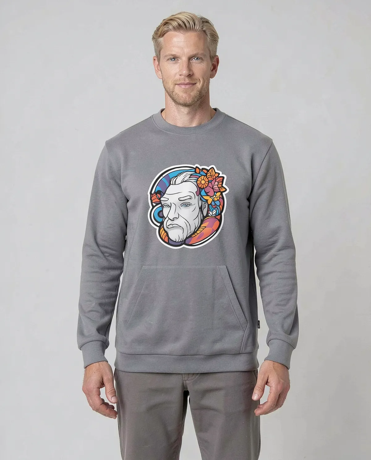 Grey Unisex Organic Cotton Sweatshirt – Soft, Eco‑Friendly Comfort 0