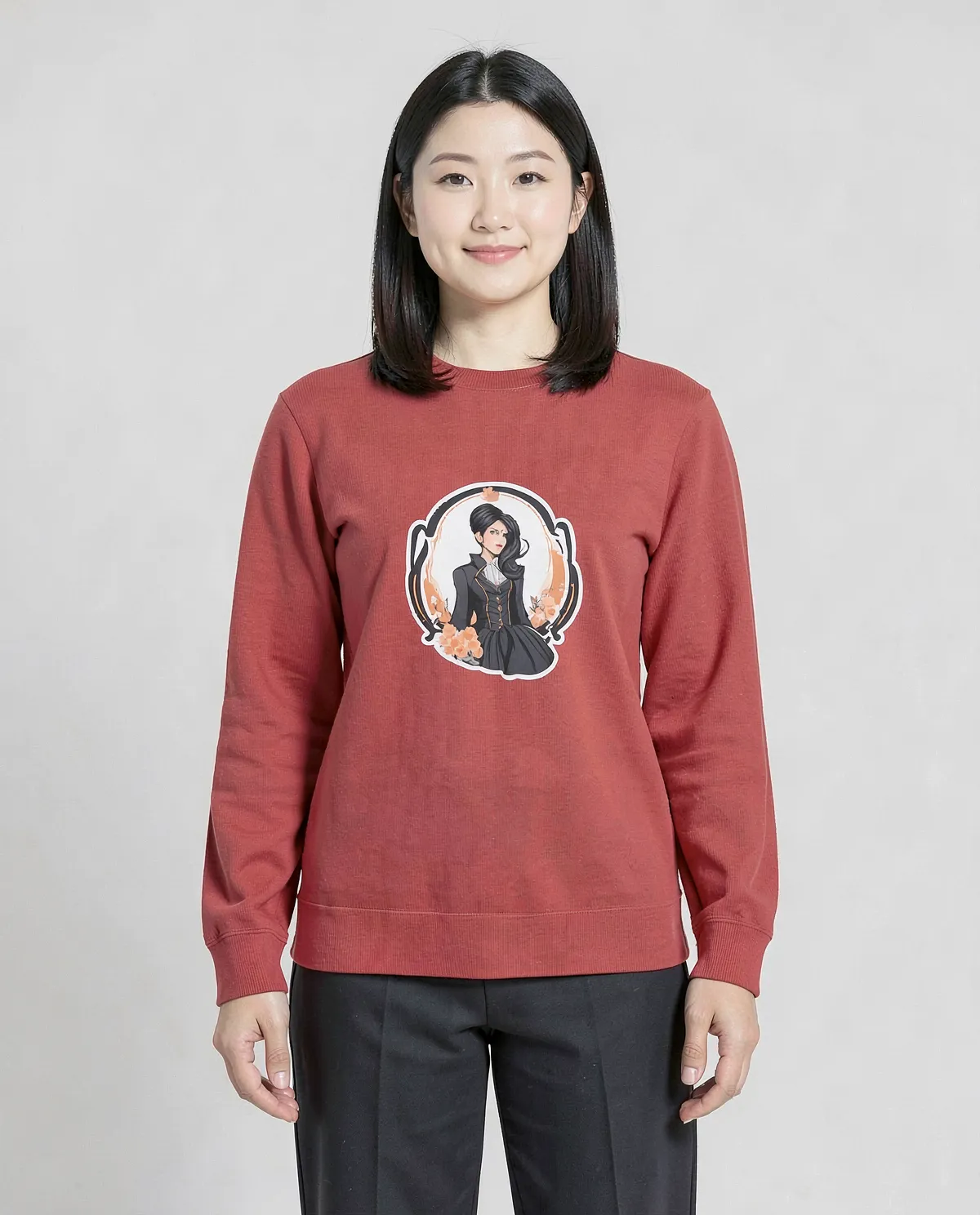 Red Unisex Sweatshirt – Classic Crew Neck 0