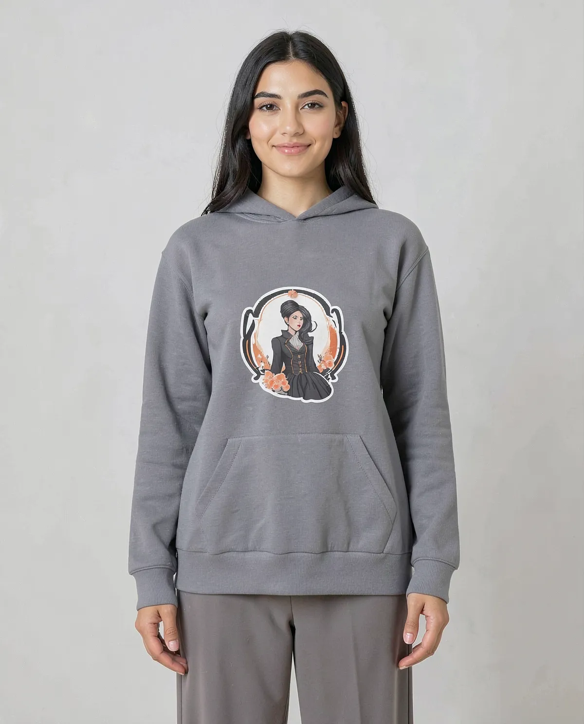 Grey Organic Cotton Unisex Sweatshirt Soft & Eco-Friendly 0