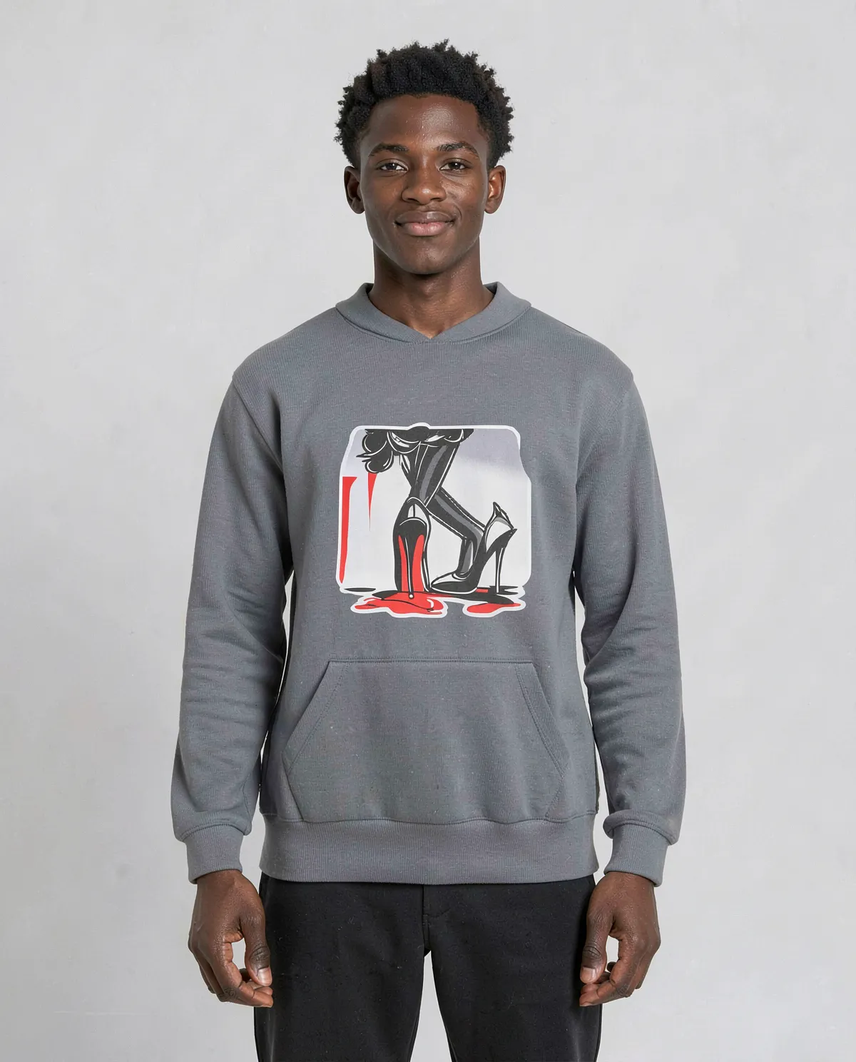 Grey Unisex Sweatshirt with Classic Crew Neck 0