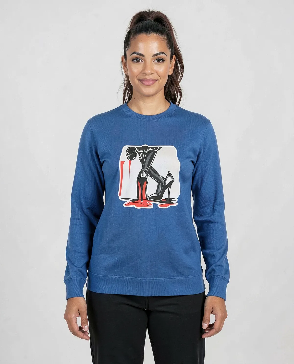 Blue Unisex Cotton Sweatshirt – Durable & Print‑Ready 0
