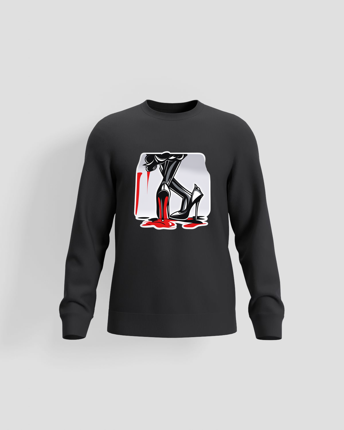 Black Unisex Cotton Sweatshirt – Durable & Print‑Ready 59