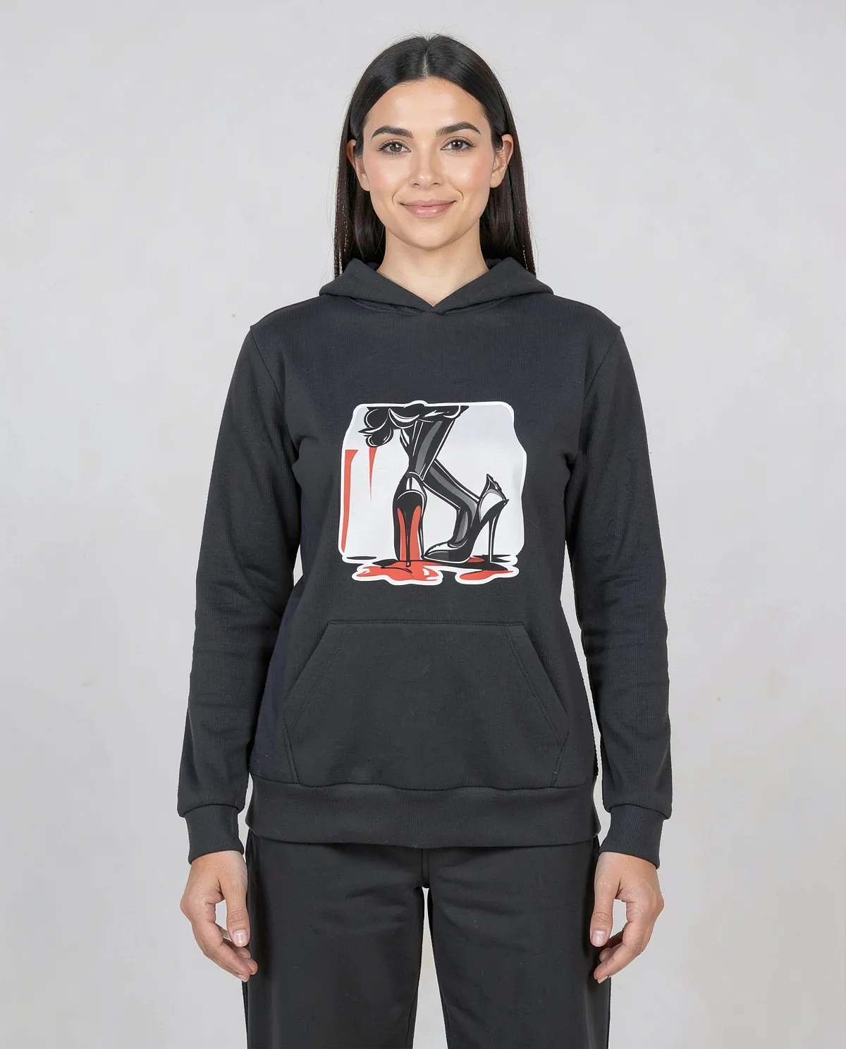 Black Unisex 100% Cotton Sweatshirt – Print‑Ready Comfort 0