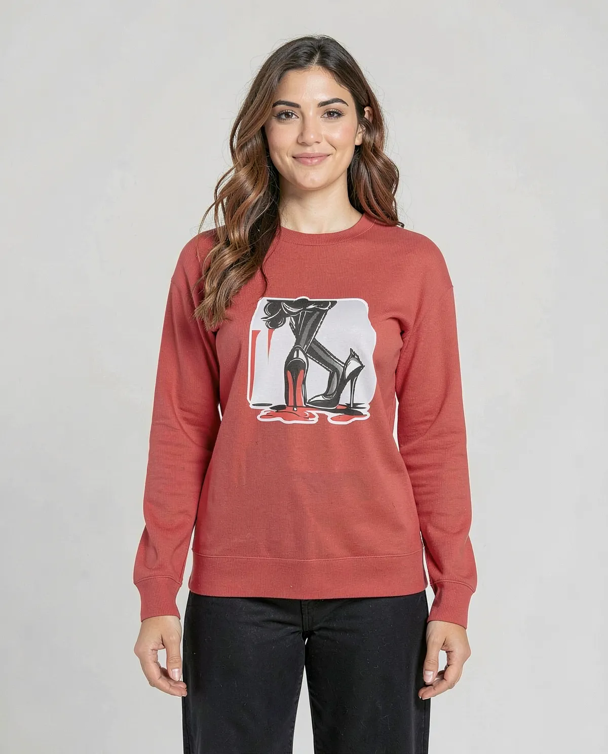 Red Unisex Sweatshirt – Bold Comfort and Print Ready 0