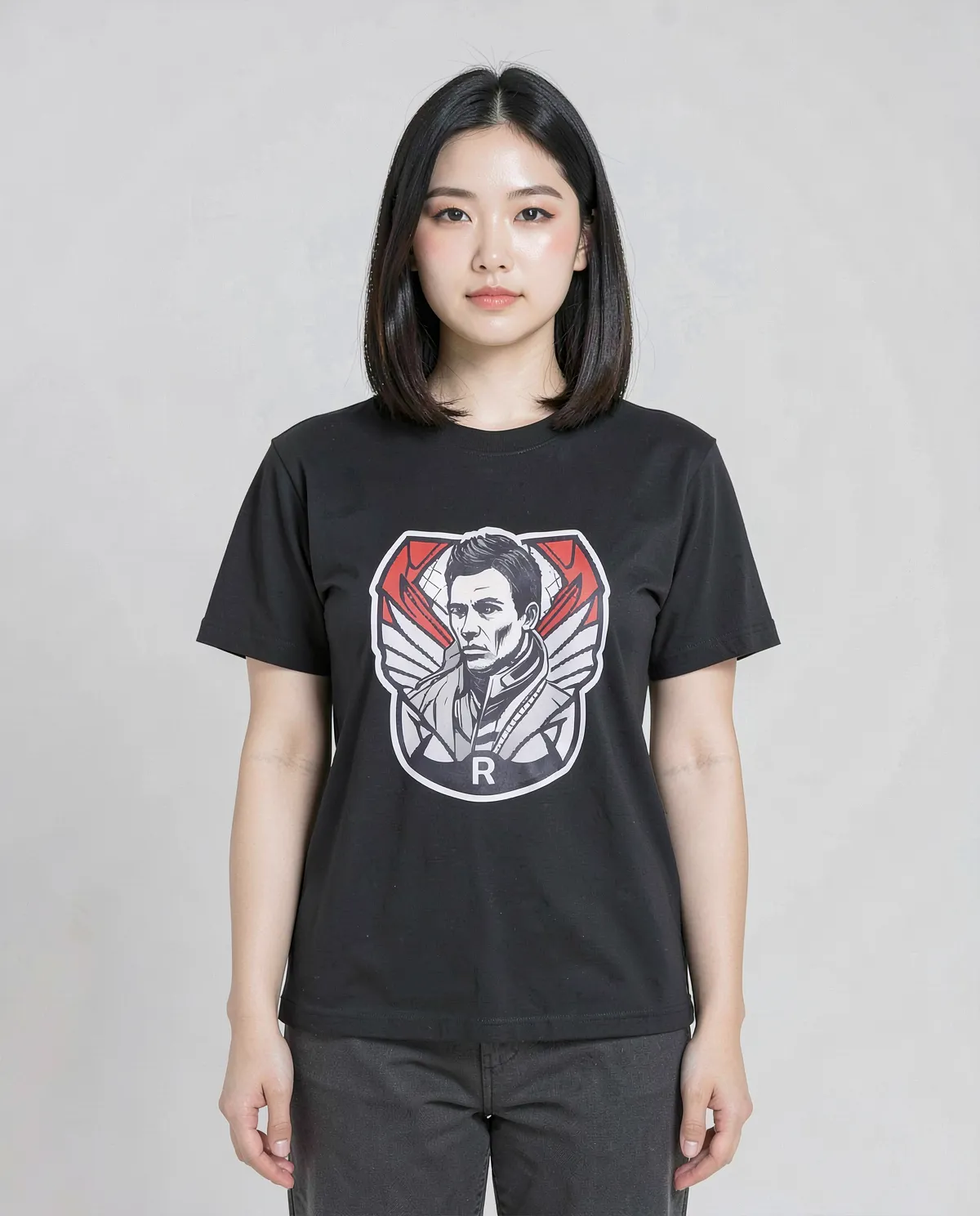 Black Unisex T-Shirt with Bold Abstract Design 0