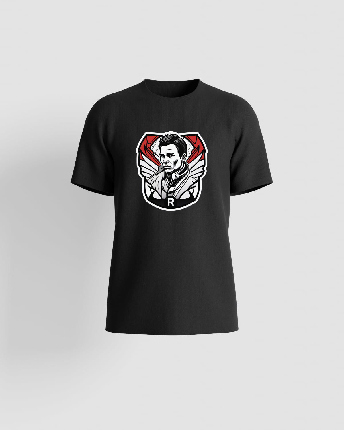 Black Unisex T-Shirt with Bold Abstract Design 59