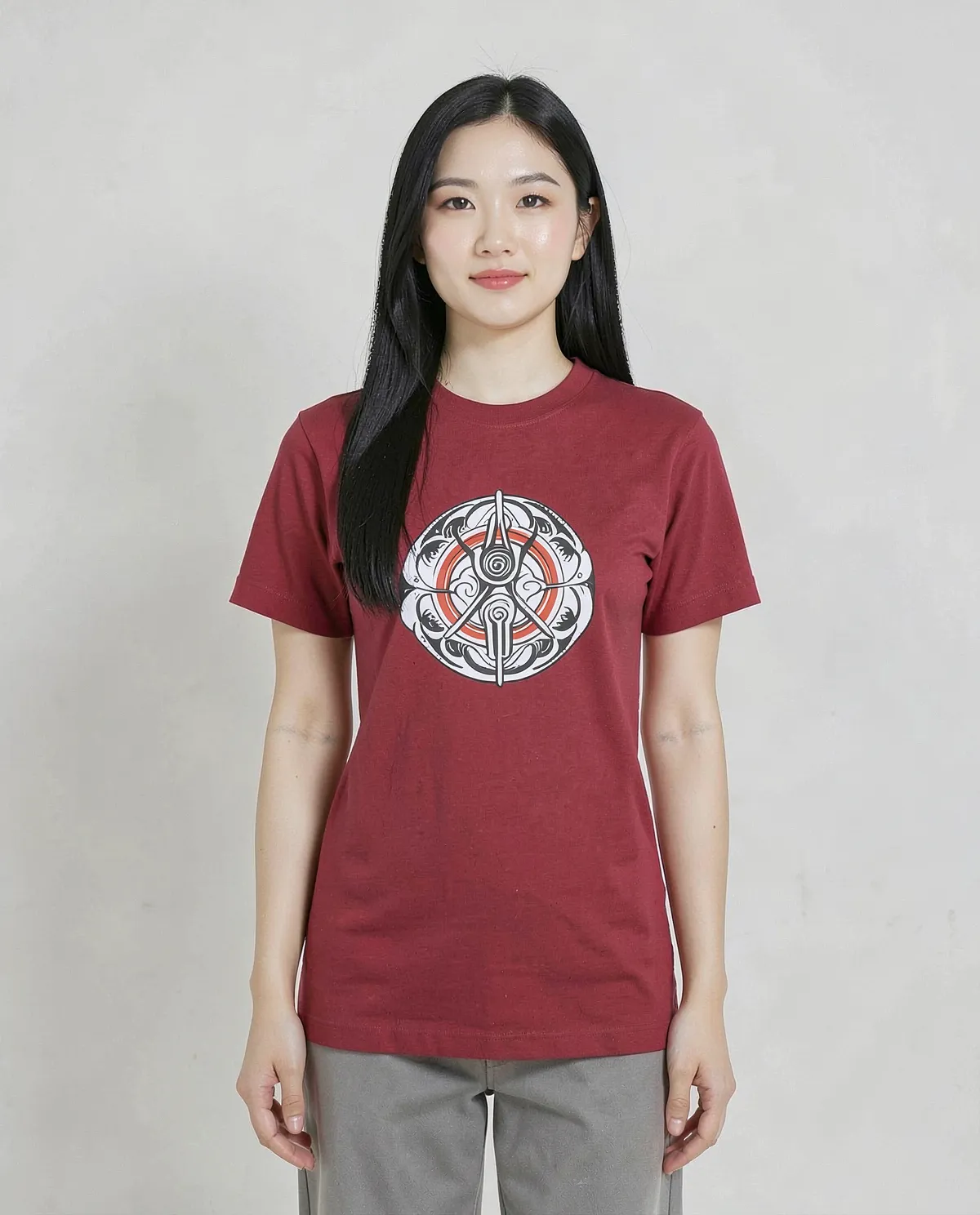 Red T-Shirt with Bold Graphic Design 0